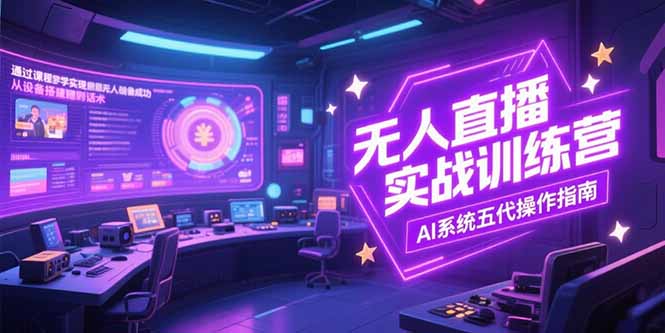 无人直播实操训练营，从设备搭建到话术，AI系统五代操作指南(7月更新-shxbox省心宝盒