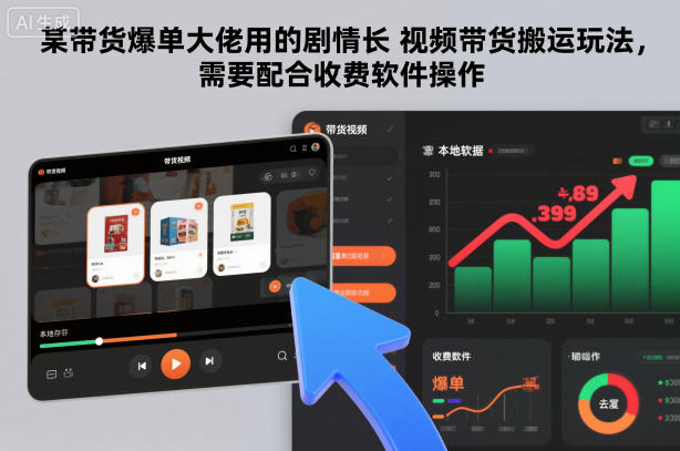 某带货爆单大佬用的剧情长视频带货搬运玩法，需要配合收费软件操作-shxbox省心宝盒