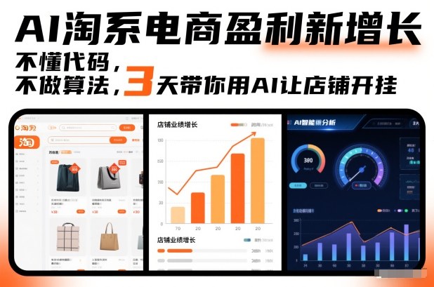 AI淘系电商盈利新增长，不懂代码，不做算法，3天带你用AI让店铺开挂-shxbox省心宝盒