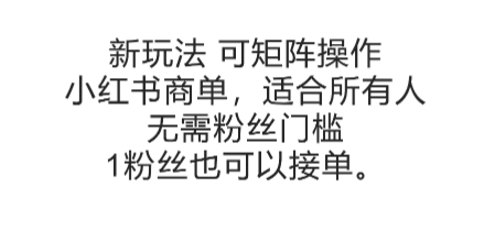 可矩阵操作，小红书商单新玩法，适合所有人，无需粉丝门槛，1粉丝也可以接单-shxbox省心宝盒