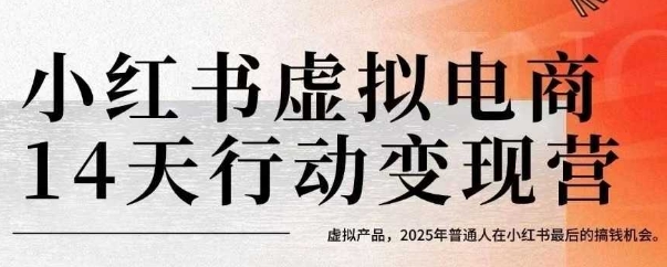 小红书虚拟电商14天变现训练营，虚拟产品，2025年普通人在小红书最后的搞钱机会(更新)-shxbox省心宝盒