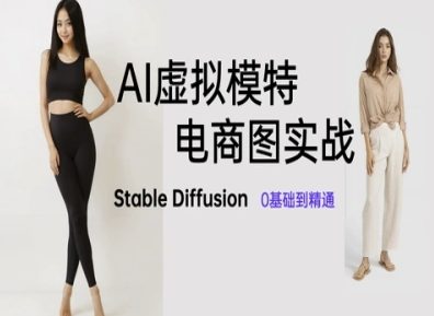 AI虚拟模特电商图实战，AI绘画Stable Diffusion 0基础到精通-shxbox省心宝盒