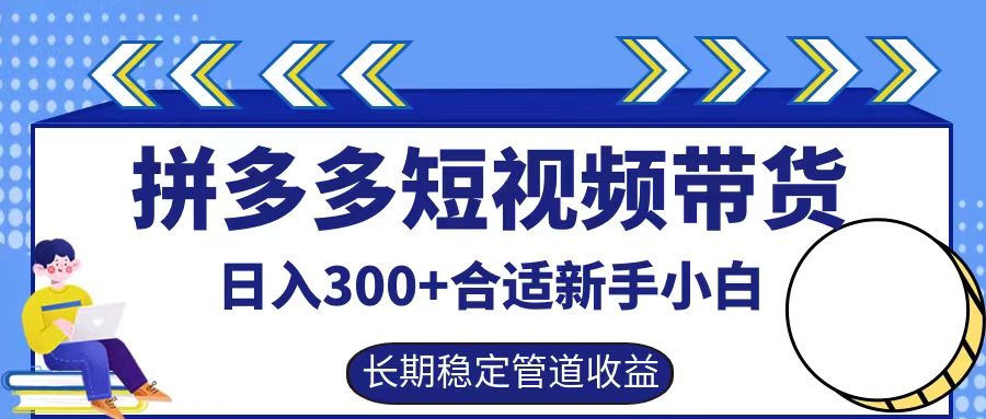 拼多多短视频带货日入300+，实操账户展示看就能学会-shxbox省心宝盒