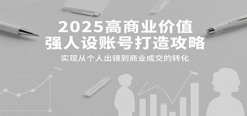 2025高商业价值强人设账号打造攻略，实现从个人出镜到商业成交的转化-shxbox省心宝盒