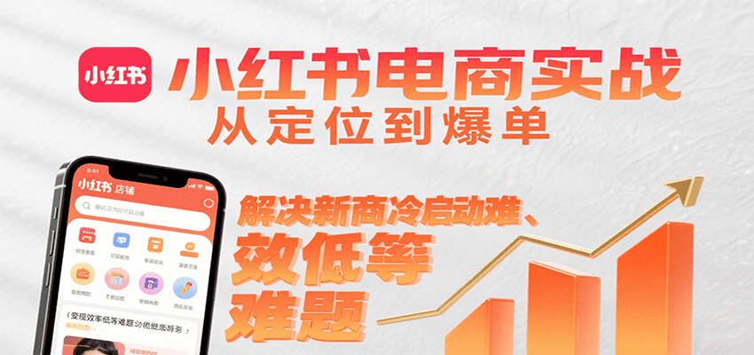 小红书电商实战，从定位到爆单解决新商冷启动难、变现效率低等难题-shxbox省心宝盒