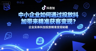 中小企业如何通过投放抖加带来精准获客变现？企业实体抖加投放精准变现秘籍-shxbox省心宝盒