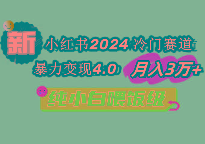 小红书2024冷门赛道 月入3万+ 暴力变现4.0 纯小白喂饭级-shxbox省心宝盒