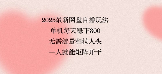 2025最新网盘自撸玩法，单机每天稳下3张，无需流量和拉人头，一个人就可轻松矩阵，全网独一份【揭秘】-shxbox省心宝盒