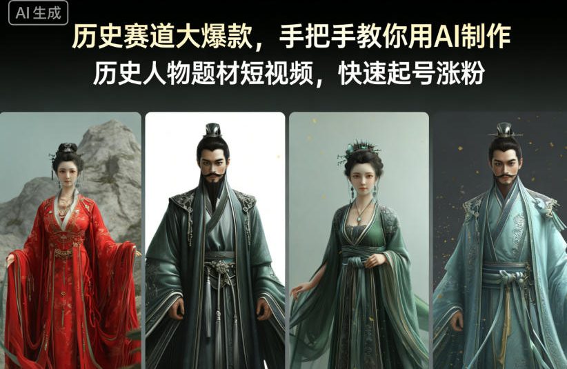 历史赛道大爆款，手把手教你用AI制作历史人物题材短视频，快速起号涨粉-shxbox省心宝盒