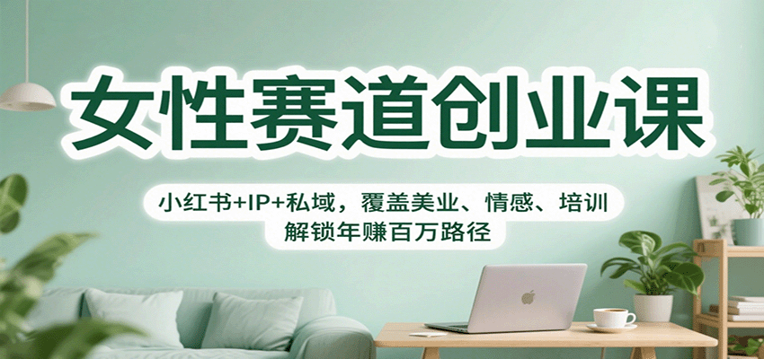 女性赛道创业课：小红书+IP+私域，覆盖美业、情感、培训，解锁年赚百万路径-shxbox省心宝盒