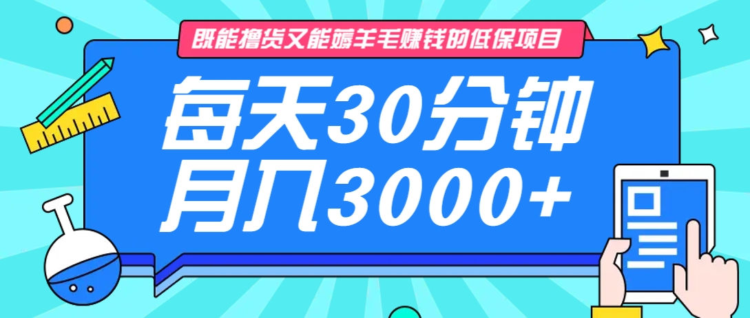 既能撸货又能赚钱的长期低保项目，每天30分钟，多号百分百稳定月入3000+！-shxbox省心宝盒