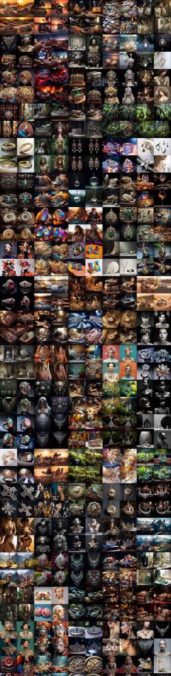 460+专业Midjourney珠宝摄影AI提示词戒指，项链-耳环-手链-宝石等，立即开始创作珠宝艺术-shxbox省心宝盒