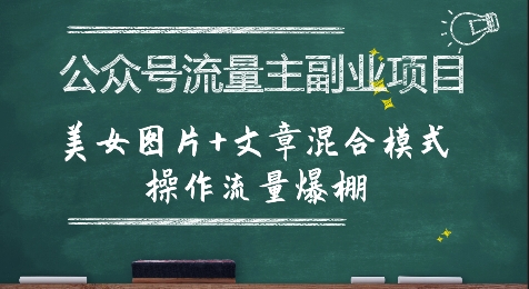 公众号流量主副业项目，美女图片+文章混合模式操作流量爆棚-shxbox省心宝盒