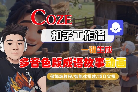 Coze扣子智能体工作流一键生成“多音色版成语故事“动画，全流程保姆级教学-shxbox省心宝盒