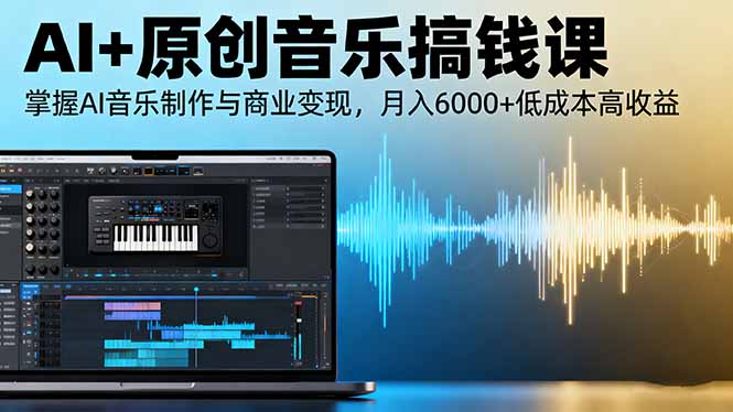 AI+原创音乐搞钱课：掌握AI音乐制作与商业变现，月入6000+低成本高收益-shxbox省心宝盒