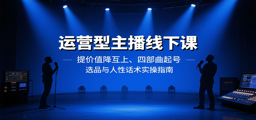 运营型主播线下课：提价值降互上、四部曲起号、选品与人性话术实操指南-shxbox省心宝盒