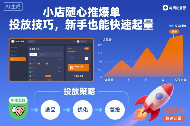 小店随心推爆单投放技巧，新手也能快速起量-shxbox省心宝盒