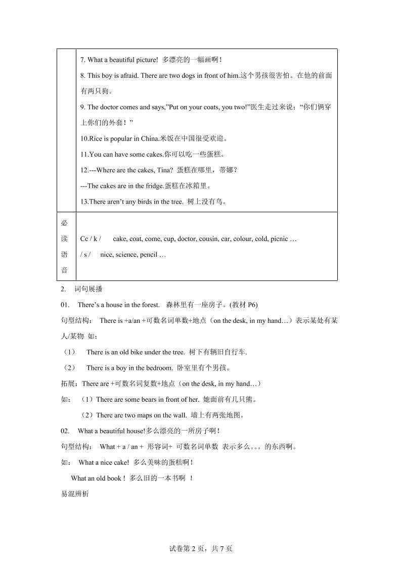 【单元热点难点】译林版（三起）英语五年级上册Unit1Goldilocksandthethreebears教材划重点-shxbox省心宝盒