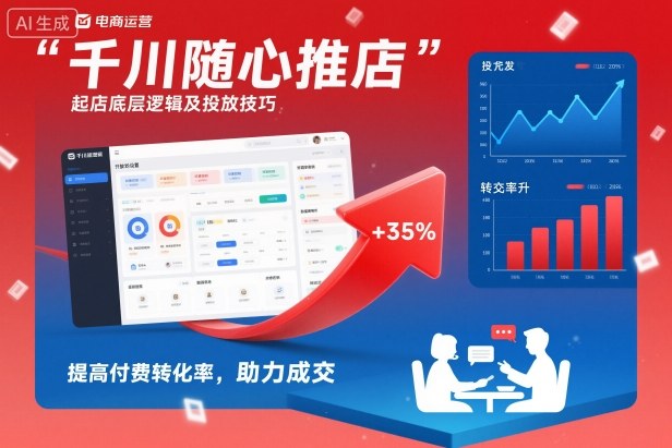千川随心推起店底层逻辑及投放技巧，提高付费转化率，助力成交-shxbox省心宝盒