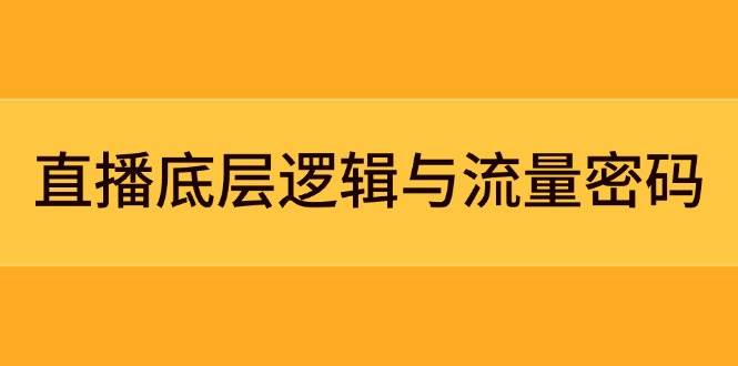 直播底层逻辑与流量密码：定位模型+案例拆解，急速流承接与数据优化全攻略-shxbox省心宝盒