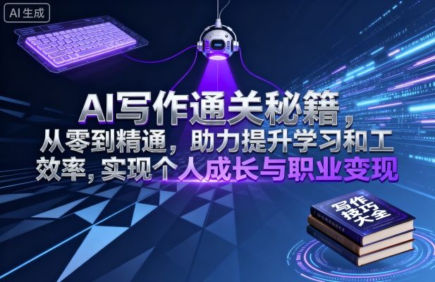 AI写作通关秘籍，从零到精通，助力提升学习和工作效率，实现个人成长与职业变现-shxbox省心宝盒