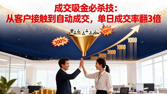 吸金成交营销必杀技：从客户接触到自动成交，单日成交率翻3倍-shxbox省心宝盒