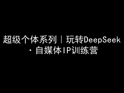 超级个体系列，玩转DeepSeek·自媒体IP训练营，deepseek教程-shxbox省心宝盒